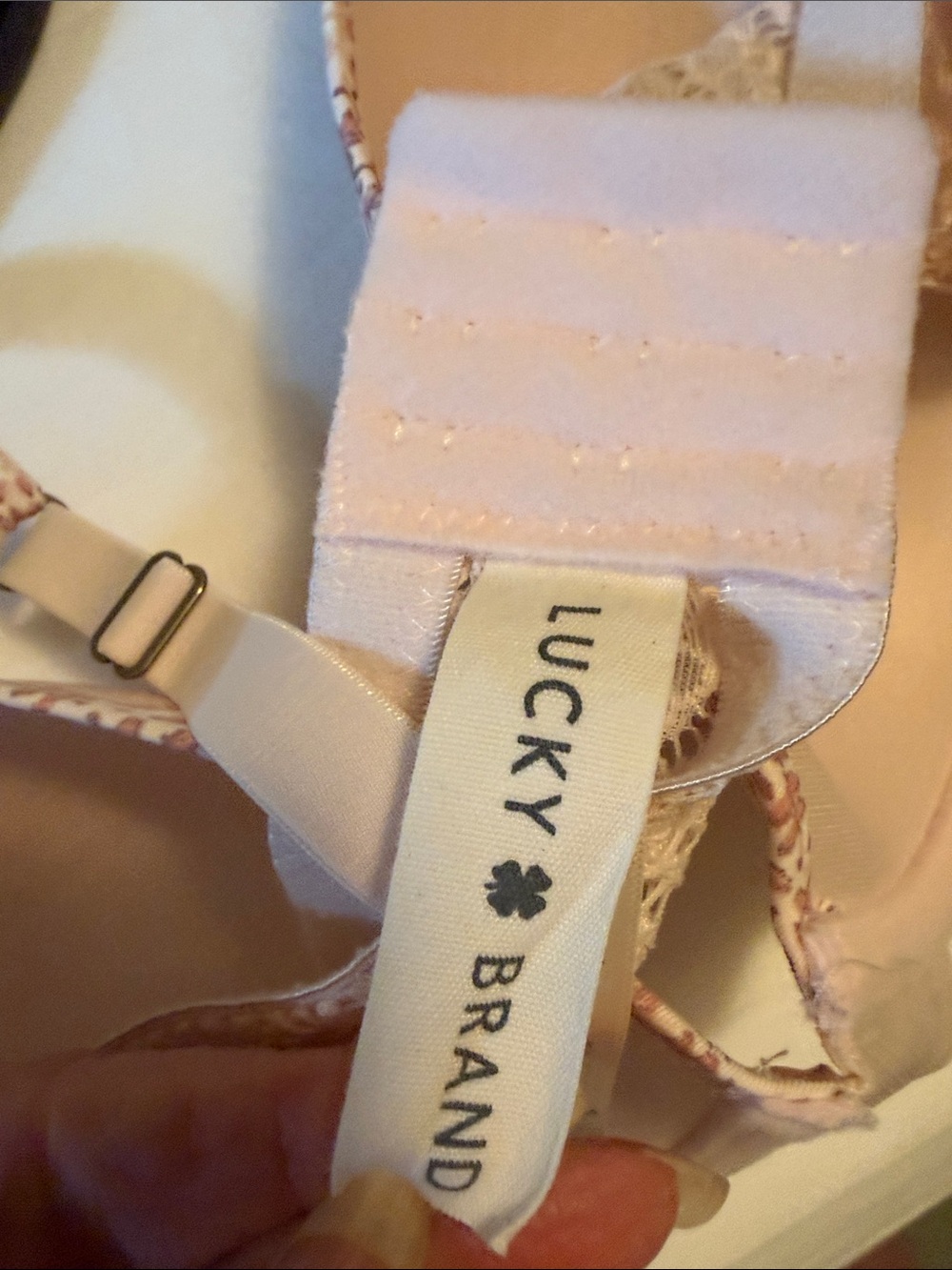 Lucky Brand Floral Lace T-Shirt Bra - Pink/Beige - Picture 5 of 9